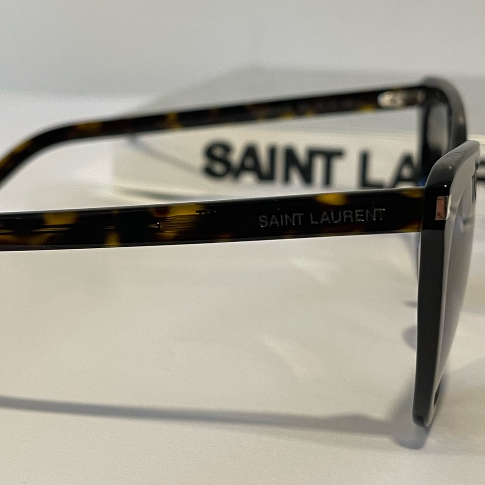 Saint Laurent Women's Sunglasses | SL 548 Slim-002 | Havana-colored - Picture 6 of 6